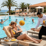 Hotel swimming pool entertainment activity water polo