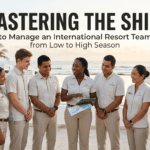 entertainment team members holding a meeting together